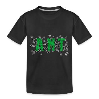 ant - Kids' Premium Organic T-Shirt - black - Front