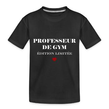 Professeur de gym - T-shirt bio Premium Enfant - noir - Devant