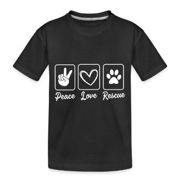 Hund Rettung Tierrechte Tierrettung Tierheim - Kinder Premium Bio T-Shirt - Schwarz - Vorne