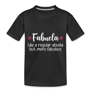 Fabuela Fabelhafte Abuela Spanische Oma - Kinder Premium Bio T-Shirt - Schwarz - Vorne