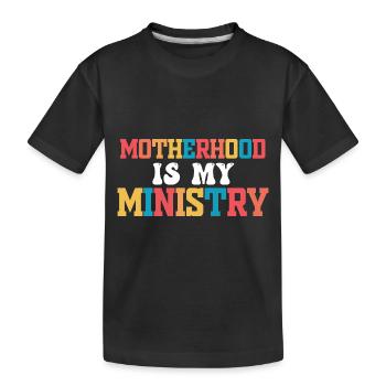 La maternité est mon ministère - T-shirt bio Premium Enfant - noir - Devant