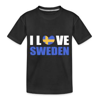 Sweden Swedish - Kids' Premium Organic T-Shirt - black - Front
