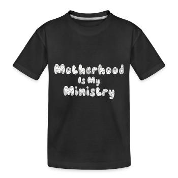 La maternité est mon ministère - T-shirt bio Premium Enfant - noir - Devant