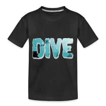 Taucher Tauchen - Kinder Premium Bio T-Shirt - Schwarz - Vorne