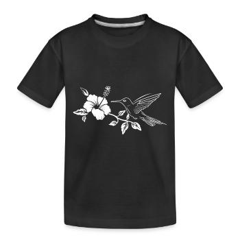 Kolibri - Kinder Premium Bio T-Shirt - Schwarz - Vorne