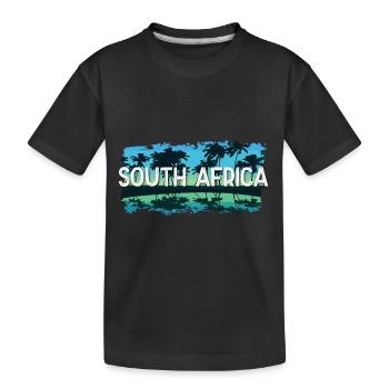 South Africa - Kids' Premium Organic T-Shirt - black - Front
