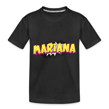 Mariana Nom personnalisé Style bande dessinée Pop Art, - T-shirt bio Premium Enfant - noir - Devant