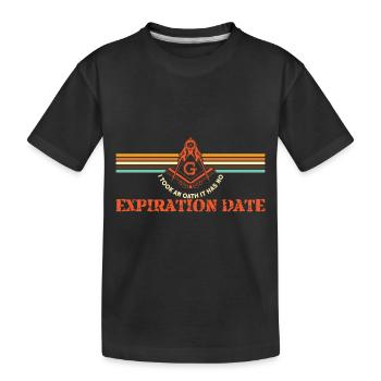 Freimaurer Winkel & Zirkel FREEMASON Prince Hall - Kinder Premium Bio T-Shirt - Schwarz - Vorne