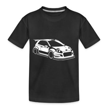 Rally Vehicle - Kids' Premium Organic T-Shirt - black - Front