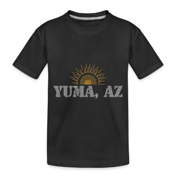 Sonnenuntergang Yuma Arizona Erlebnis - Kinder Premium Bio T-Shirt - Schwarz - Vorne