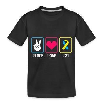 Down Syndrom - Kinder Premium Bio T-Shirt - Schwarz - Vorne