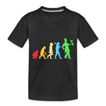 Zauberer Magie Magier Evolution - Kinder Premium Bio T-Shirt - Schwarz - Vorne