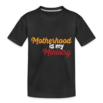 La maternité est mon ministère - T-shirt bio Premium Enfant - noir - Devant