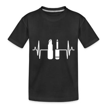 Make Up Kosmetik Puls - Kinder Premium Bio T-Shirt - Schwarz - Vorne