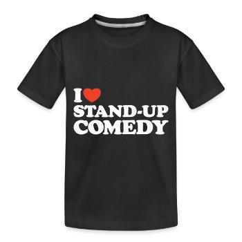 J’adore Stand-Up Comedy Heart Shirt - T-shirt bio Premium Enfant - noir - Devant
