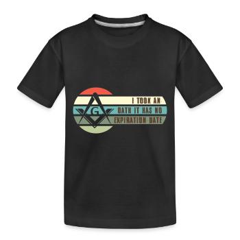 Freimaurer Winkel & Zirkel FREEMASON Prince Hall - Kinder Premium Bio T-Shirt - Schwarz - Vorne