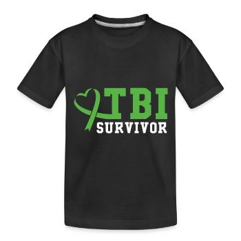 Traumatic brain injury - Kids' Premium Organic T-Shirt - black - Front