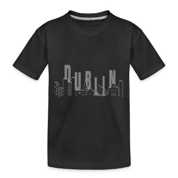 dublin skyline - Kinder Premium Bio T-Shirt - Schwarz - Vorne