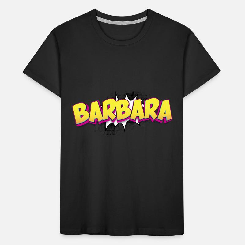 Barbara Custom Name Comic Book Style Pop Art, Kids' Premium Organic T-Shirt