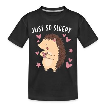 Hedgie Juste Si Somnolent Hérisson - T-shirt bio Premium Enfant - noir - Devant