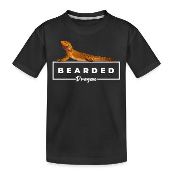 Propriétaire de reptiles dragons barbus - T-shirt bio Premium Enfant - noir - Devant
