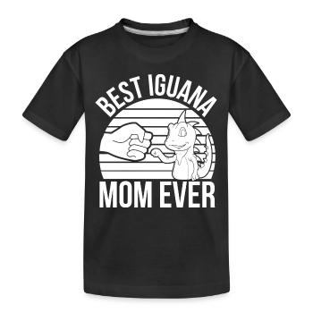 Leguan Liebhaber - Kinder Premium Bio T-Shirt - Schwarz - Vorne