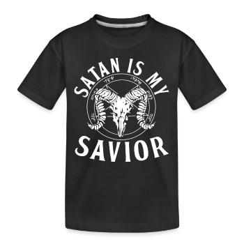 Satanismus Geschenke für Satanisten | Satanist 666 - Kinder Premium Bio T-Shirt - Schwarz - Vorne