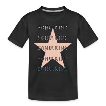 Schulstart Deluxe Schulkind Edition Schulbeginn - Kinder Premium Bio T-Shirt - Schwarz - Vorne