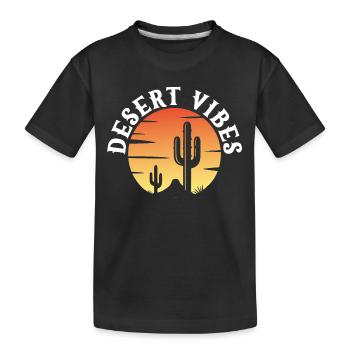 Desert Vibes - Kids' Premium Organic T-Shirt - black - Front