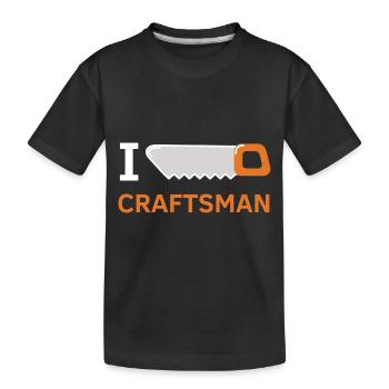 Ich Liebe Handwerker - Kinder Premium Bio T-Shirt - Schwarz - Vorne