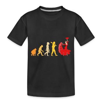 Spanien Spanisch Flamenco - Kinder Premium Bio T-Shirt - Schwarz - Vorne