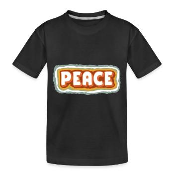 Peace - Kids' Premium Organic T-Shirt - black - Front