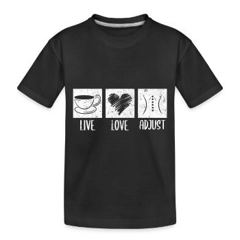 Chiropractor Physiotherapist Love I Gift - Kids' Premium Organic T-Shirt - black - Front