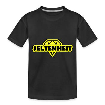 Seltenheit Diamant Spruch Motto - Kinder Premium Bio T-Shirt - Schwarz - Vorne