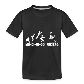 Wellness Saunagänger Saunieren Saunierer Sauna - Kinder Premium Bio T-Shirt - Schwarz - Vorne