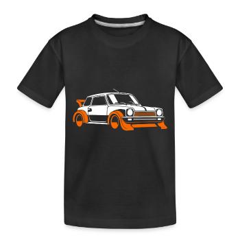 Rally Vehicle - Kids' Premium Organic T-Shirt - black - Front