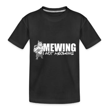 Drôle Chat Meme Miaulant Pas Miaulement Mâchoire - T-shirt bio Premium Enfant - noir - Devant