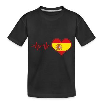 Spanien Spanisch - Kinder Premium Bio T-Shirt - Schwarz - Vorne