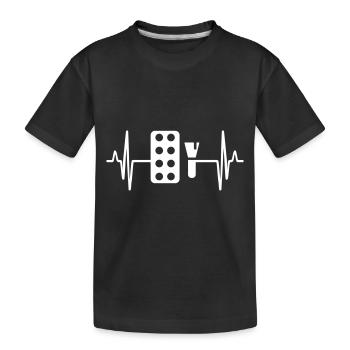 Make Up Kosmetik Puls - Kinder Premium Bio T-Shirt - Schwarz - Vorne