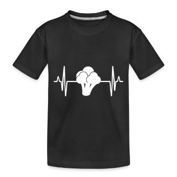 Broccoli Pulse - Kids' Premium Organic T-Shirt - black - Front