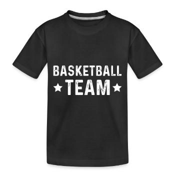 Équipe de basket-ball - T-shirt bio Premium Enfant - noir - Devant