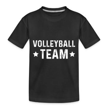 Volleyball Team - Kids' Premium Organic T-Shirt - black - Front