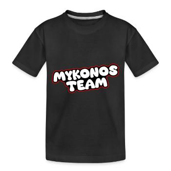 Mykonos Team - Kids' Premium Organic T-Shirt - black - Front