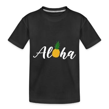 Ananas Aloha - T-shirt bio Premium Enfant - noir - Devant