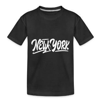 NEW YORK - Kids' Premium Organic T-Shirt - black - Front