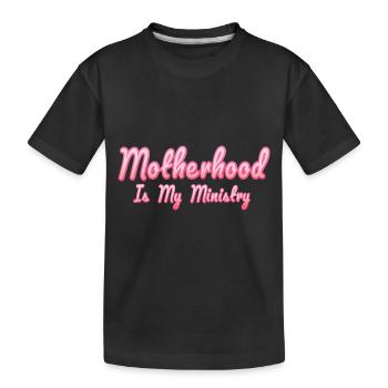 La maternité est mon ministère - T-shirt bio Premium Enfant - noir - Devant