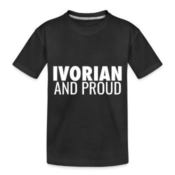 Côte d’Ivoire et fière Ivoirienne - T-shirt bio Premium Enfant - noir - Devant
