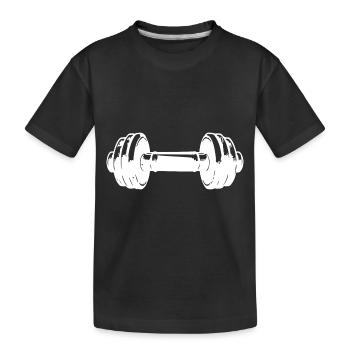 Dumbbell Gym Symbol Workout - T-shirt bio Premium Enfant - noir - Devant