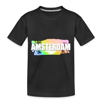 Amsterdam - Kids' Premium Organic T-Shirt - black - Front