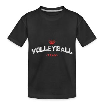 Équipe de volley-ball - T-shirt bio Premium Enfant - noir - Devant